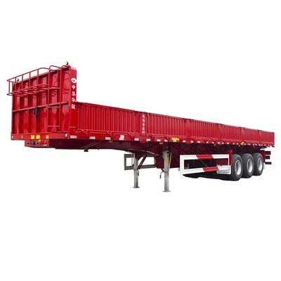 Tri-essieux double côté déchargeur à bascule semi-remorque 600 mm Wallboard hauteur 12R22.5 pneu