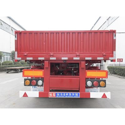 Tri-essieux double côté déchargeur à bascule semi-remorque 600 mm Wallboard hauteur 12R22.5 pneu