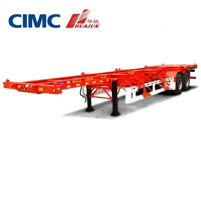 CIMC 2 Axle Semi-remorque squelettique pour conteneur de 20 pieds 28T train d'atterrissage 13T Axle inclus