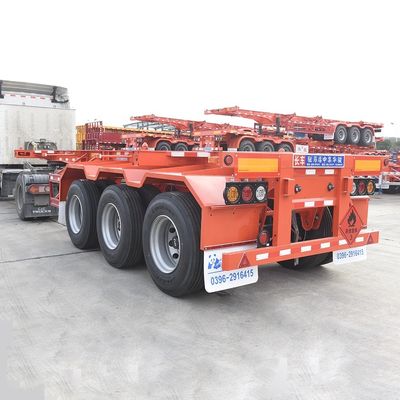 12380*2500*1540 CIMC HUAJUN Semi-remorque squelettique pour le transport de conteneurs de 20 pieds et 40 pieds