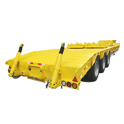 CIMC HUAJUN 3 Arbre à lit bas Semi-remorque Camion équipement de remorque Transport hydraulique levage bas garçon remorque Fuwa Arbre lourd