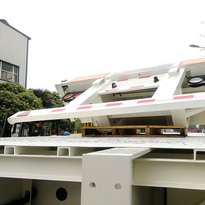 Trailers de camions CIMC HUAJUN 4 essieux Plateforme de 45 pieds Contenant Semi-remorque 13950*2500*1450
