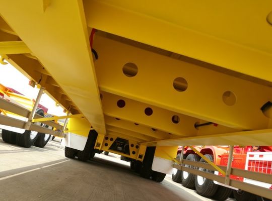CIMC HUAJUN 3 Arbre à lit bas Semi-remorque Camion équipement de remorque Transport hydraulique levage bas garçon remorque Fuwa Arbre lourd
