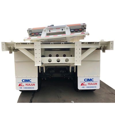 Trailers de camions CIMC HUAJUN 4 essieux Plateforme de 45 pieds Contenant Semi-remorque 13950*2500*1450