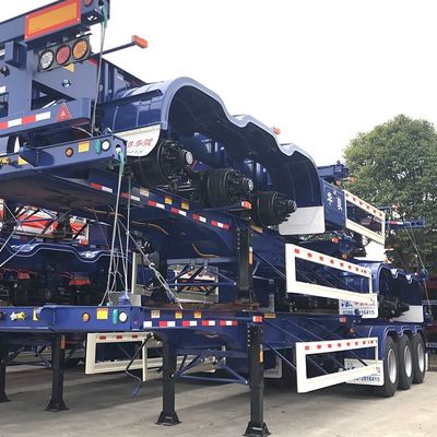 Semi-remorque à trois essieux de 40 pieds en squelette La solution ultime pour le transport de conteneurs