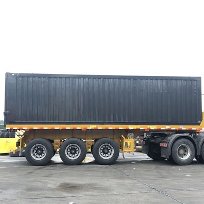 40000kg CIMC HUAJUN 3 Alxe Semi-remorque remorque avec carrosserie en acier FUWA 8500*2550*3400 CN HEN Hyva Ce