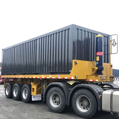 40000kg CIMC HUAJUN 3 Alxe Semi-remorque remorque avec carrosserie en acier FUWA 8500*2550*3400 CN HEN Hyva Ce