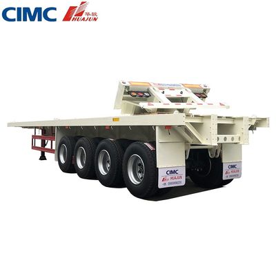 Tracteur de débarquement standard 3 axe 40ft conteneur semi-remorque plat avec peinture KTL