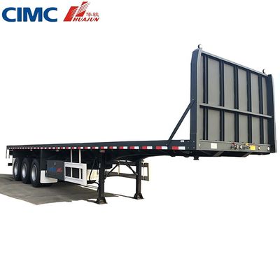 Tracteur de débarquement standard 3 axe 40ft conteneur semi-remorque plat avec peinture KTL