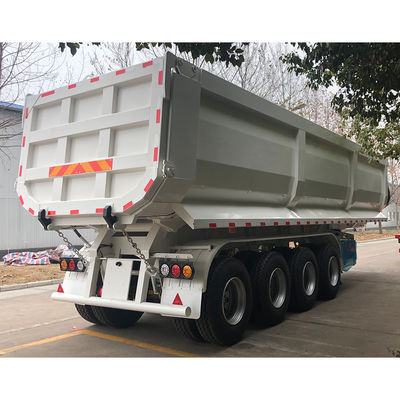 50 tonnes de semi-remorque à bascule d'essieu HUAJUN 4 dans la couleur RAL requise