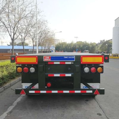 CIMC HUAJUN Semi-remorque pour le marché asiatique 3 essieux 40FT remorque à conteneurs plat construit