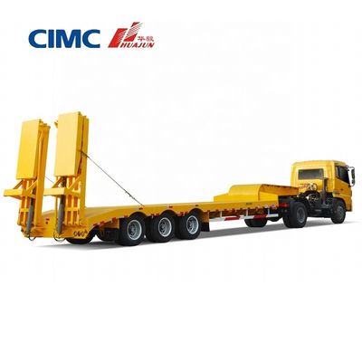 CIMC HUAJUN 70T semi-remorque à trois essieux bas pour les remorques de camions