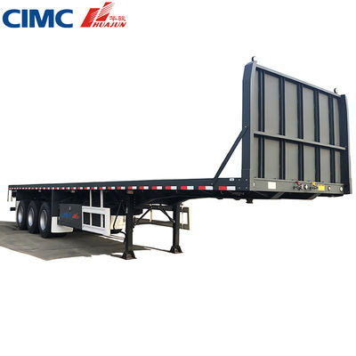 3 essieux 40 pieds conteneur plat camion semi-remorque avec matériel compétitif et en acier