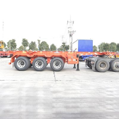 Charge utile maximale de 40 tonnes pour conteneur à trois essieux, châssis remorque avec système de suspension mécanique