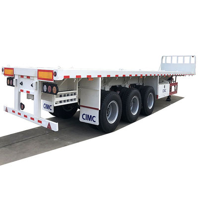 3 essieux 40 pieds conteneur plat camion semi-remorque avec matériel compétitif et en acier