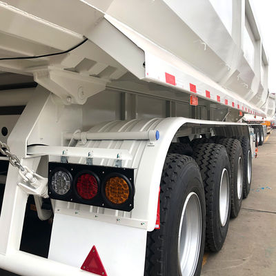 50 tonnes de charge utile maximale CIMC HUAJUN 4 essieu U carrosserie demi-remorque à bascule arrière