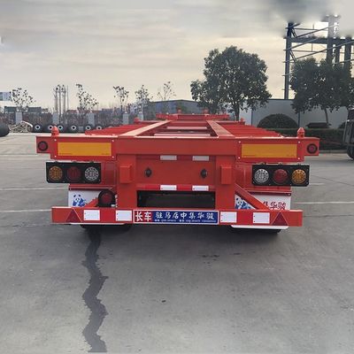40T Max charge utile Suspension aérienne glissade extensible Esquelette conteneur châssis Semi-remorque