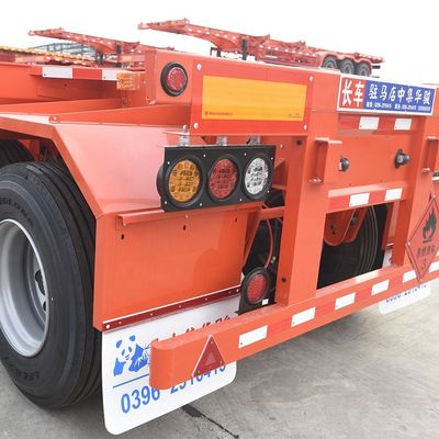 40T Max charge utile Suspension aérienne glissade extensible Esquelette conteneur châssis Semi-remorque