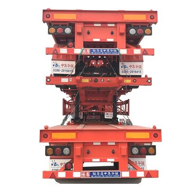 40T Max charge utile Suspension aérienne glissade extensible Esquelette conteneur châssis Semi-remorque