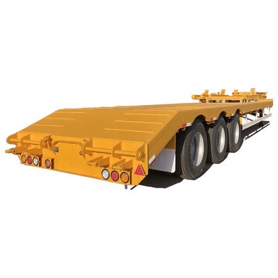 Semi-remorque à conteneurs à plat pour le transport de camions et de pelles à plat de 100 tonnes