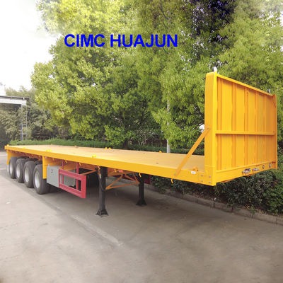 Afrique 4 axes Semi-remorque 80 tonnes Lit plat pour le transport lourd et la logistique