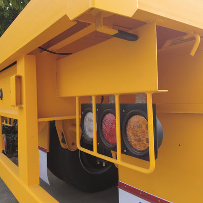Afrique 4 axes Semi-remorque 80 tonnes Lit plat pour le transport lourd et la logistique