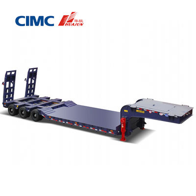 Suspension mécanique et rampe hydraulique 3 essieux 60T/80T semi-remorque basse pour camion