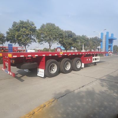 Semi-remorque à conteneur plat à trois essieux de 40 tonnes maximum de charge utile
