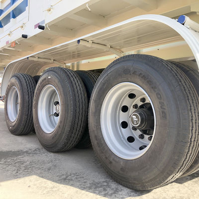 Trailers à décharge arrière à trois essieux, semi-remorques, trailers à décharge avec charge maximale de 70 tonnes