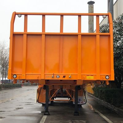 CIMC HUAJUN 50t Tri-axe clôture de transport de ciment remorque de fret avec pneus 12R22.5