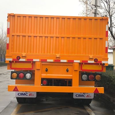 CIMC HUAJUN 50t Tri-axe clôture de transport de ciment remorque de fret avec pneus 12R22.5