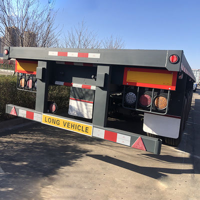 CIMC HUAJUN semi-remorque à conteneur à plat avec 12 serrures à torsion et selon les exigences de la clientèle
