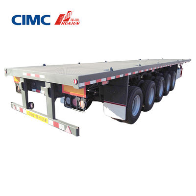CIMC HUAJUN semi-remorque à conteneur à plat avec 12 serrures à torsion et selon les exigences de la clientèle