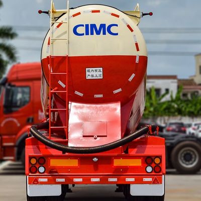 CIMC durable HUAJUN 40CBM poudre sèche en vrac réservoir de ciment porteuse 3 axes réservoir semi-remorque