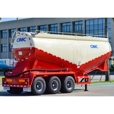 CIMC durable HUAJUN 40CBM poudre sèche en vrac réservoir de ciment porteuse 3 axes réservoir semi-remorque