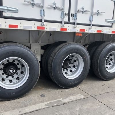 Conception CIMC HUAJUN 3 essieux boîte de chargement en alliage d'aluminium semi-remorque pour une capacité de 50 tonnes