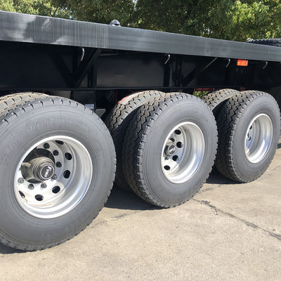 Suspension à ressort à feuilles 40 pieds conteneur à poutre droite transport semi-remorque avec 12 serrures de torsion