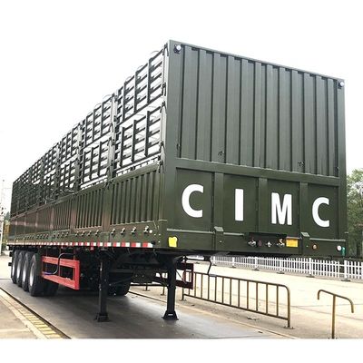 Semi-remorque de 60 tonnes avec clôture et bâche T700/Q345 en acier