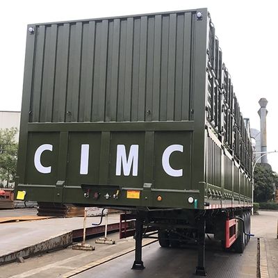 Semi-remorque de 60 tonnes avec clôture et bâche T700/Q345 en acier