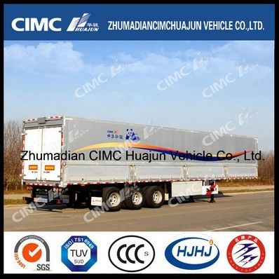 CIMC HUAJUN Rideaux latéraux Semi-remorque camionneur remorque acier 13750*2500 CN HEN 50 tonnes Ce