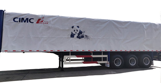 Trailer de camion 13000 * 2500 * 3320 acier q345 acier pour faisceau I CIMC HUAJUN Rideau côté semi-remorque