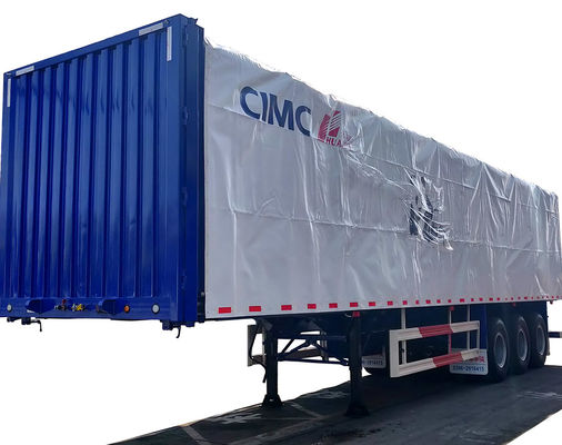 Trailer de camion 13000 * 2500 * 3320 acier q345 acier pour faisceau I CIMC HUAJUN Rideau côté semi-remorque