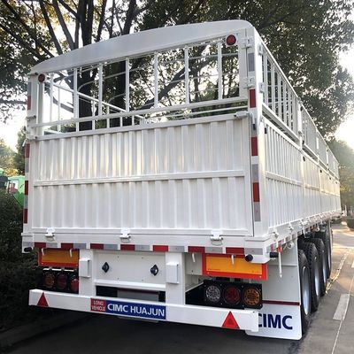 CIMC HUAJUN 60 tonnes de remorque à clôture de bord à haute hauteur avec certification CE