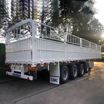 CIMC HUAJUN 60 tonnes de remorque à clôture de bord à haute hauteur avec certification CE