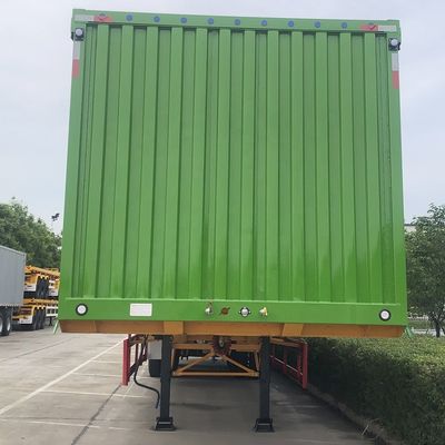 Trailers à conteneurs plates de 40 pieds de capacité de 50 tonnes pour le chargement sec et léger
