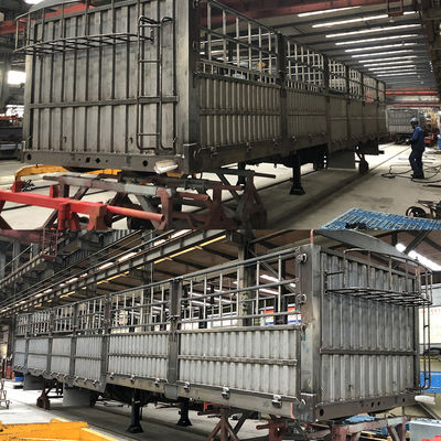 Trailers de camions de 60 tonnes, clôtures, piquets de chargement, semi-remorques pour le transport de marchandises, par CIMC HUAJUN
