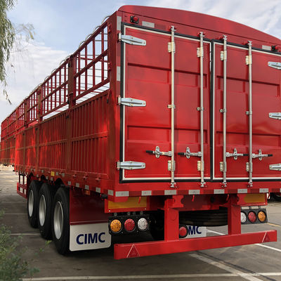 Trailers de camions de 60 tonnes, clôtures, piquets de chargement, semi-remorques pour le transport de marchandises, par CIMC HUAJUN