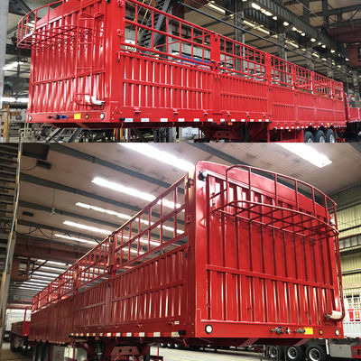 Trailers de camions de 60 tonnes, clôtures, piquets de chargement, semi-remorques pour le transport de marchandises, par CIMC HUAJUN