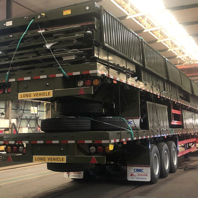 CIMC HUAJUN 3 essieux Ventes de remorques de camions de fret Poids de 7,5 tonnes 13000*2500*3650 mm