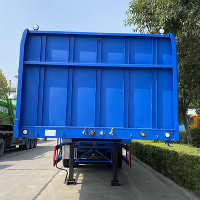 Semi-remorque à 4 essieux à plateau à paroi latérale de 1000 mm, charge utile maximale de 60 tonnes de pneus 12.00R20